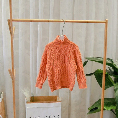 Μοντέρνο παιδικό πουλόβερ σε πορτοκαλί ,ροζ, και μπεζ  χρώμαγια τα αγόρια