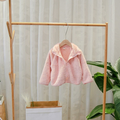 Új modell gyerek pulóver cipzárral fehér, rózsaszín és bézs színben