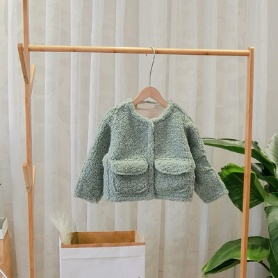 Νέο μοντέλο παιδικό φούτερ με τσέπες σε πράσινο και πορτοκαλί χρώμα για κορίτσια