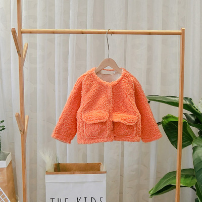 Νέο μοντέλο παιδικό φούτερ με τσέπες σε πράσινο και πορτοκαλί χρώμα για κορίτσια