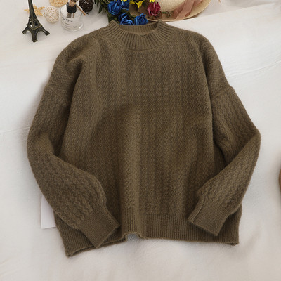 Női alkalmi pulóver O-nyakkal, hat színben