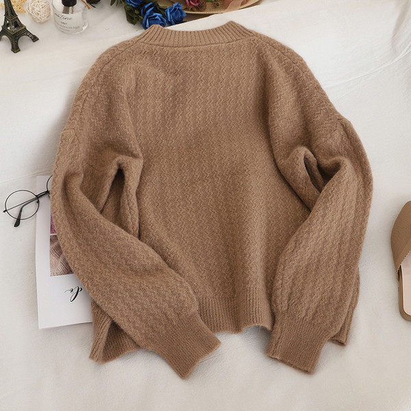 Női alkalmi pulóver O-nyakkal, hat színben