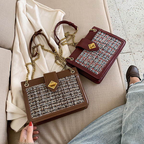 Modern női táska három színben lánccal