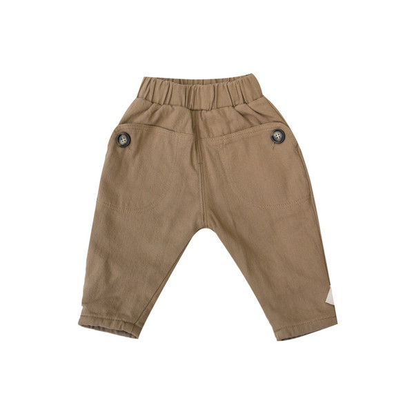 Modern, barna, bézs, fekete és zöld zsebes gyereknadrág