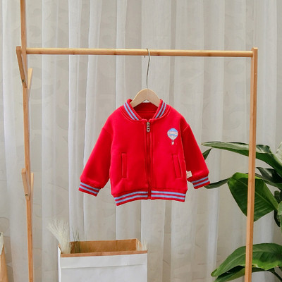 Modern gyerek pulóver fiúknak cipzárral és rátéttel