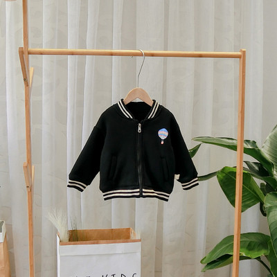 Modern gyerek pulóver fiúknak cipzárral és rátéttel