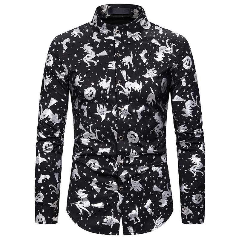 Férfi ing alacsony gallérral, három színben és gombokkal