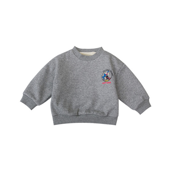 Σύγχρονη παιδική μπλούζα με γκρι και μαύρο χρώμα για αγόρια