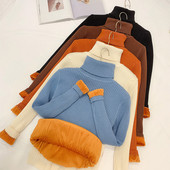 Pulover de dama cu guler inalt in mai multe culori