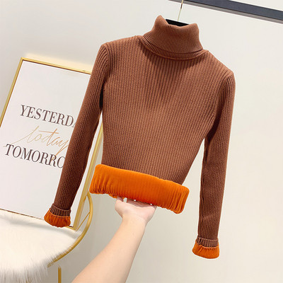 Pulover de dama cu guler inalt in mai multe culori