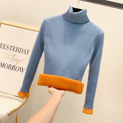 Pulover de dama cu guler inalt in mai multe culori