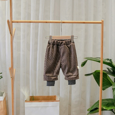 Alkalmi gyereknadrág fiúknak szürke és barna színben