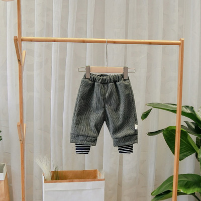 Alkalmi gyereknadrág fiúknak szürke és barna színben