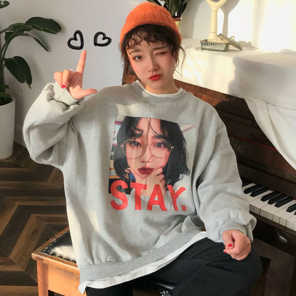 Casual γυναικεία μπλούζα φαρδύ μοντέλο με εφαρμογή