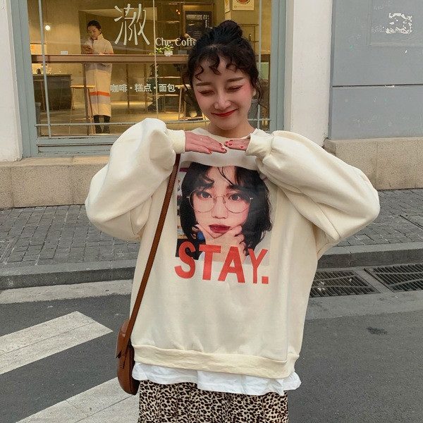 Casual γυναικεία μπλούζα φαρδύ μοντέλο με εφαρμογή