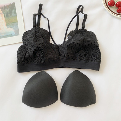 Модерен  дамски дантелен сутиен в три цвята