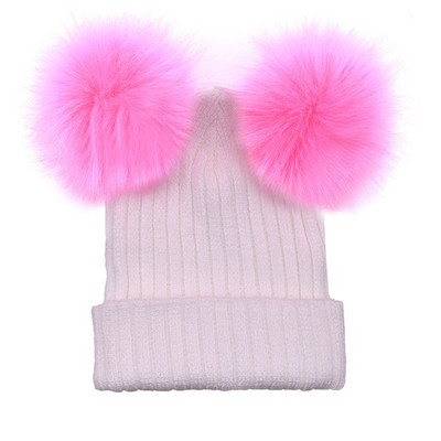 Palarie de dama moderna cu puf in mai multe culori