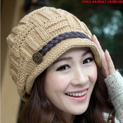 Női téli kötött sapka hat színben