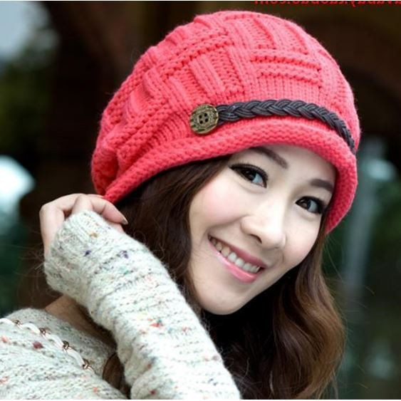 Női téli kötött sapka hat színben