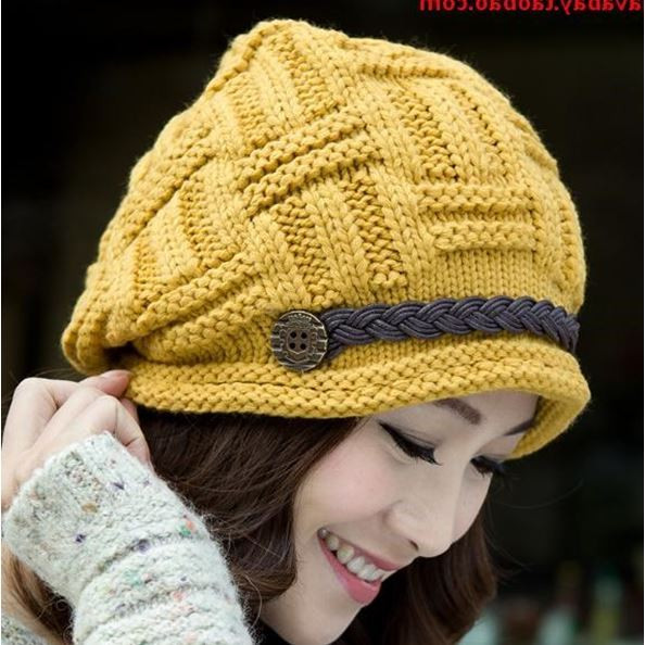 Női téli kötött sapka hat színben