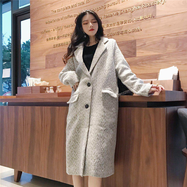 Palton lung de dama modern, de culoare deschisa