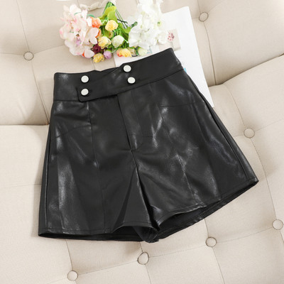 Modern női bőrnadrág, magas derékkal, négy színben