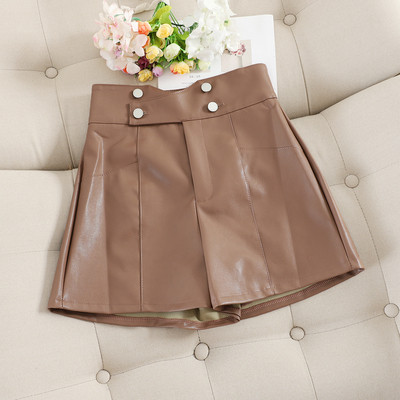 Modern női bőrnadrág, magas derékkal, négy színben