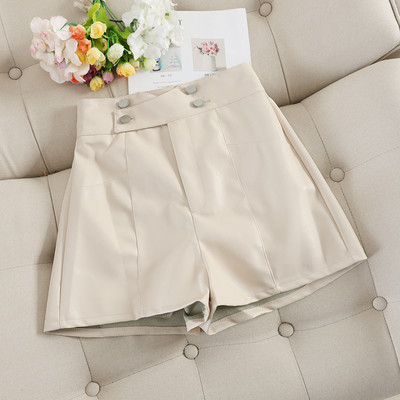 Modern női bőrnadrág, magas derékkal, négy színben