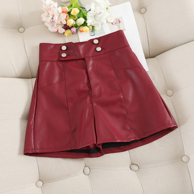 Modern női bőrnadrág, magas derékkal, négy színben