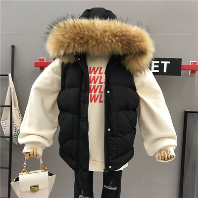 Hétköznapi női mellény kapucnival és pehellyel, három színben