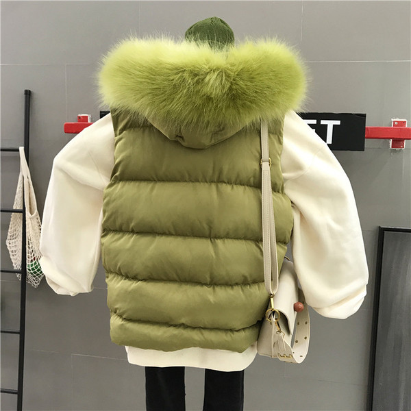 Hétköznapi női mellény kapucnival és pehellyel, három színben