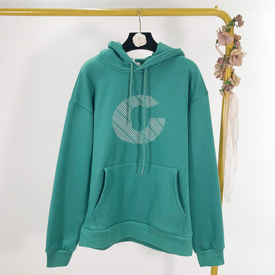 Φαρδύ μοντέλο φούτερ με κορδόνι και κουκούλα σε δύο χρώματα