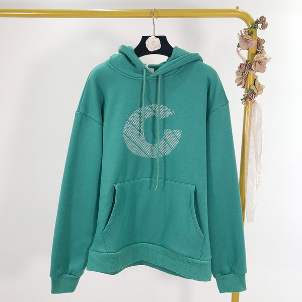 Φαρδύ μοντέλο φούτερ με κορδόνι και κουκούλα σε δύο χρώματα