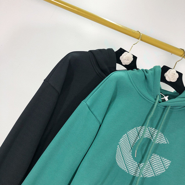 Φαρδύ μοντέλο φούτερ με κορδόνι και κουκούλα σε δύο χρώματα