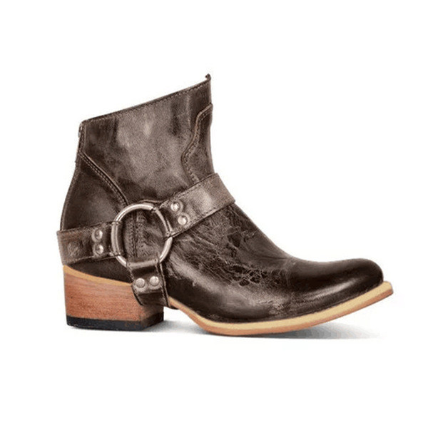 ÚJ női csizma modell vastag sarokkal, barna és szürke színben