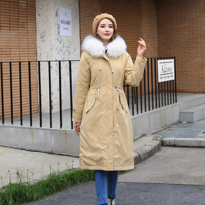 Κομψό χειμωνιάτικο γυναικείο μπουφάν με απαλή επένδυση και πολύχρωμη γούνα σε διάφορα χρώματα