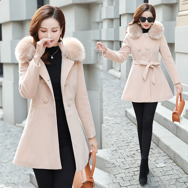 Palton de dama modern cu gluga in jos si curea in talie in mai multe culori