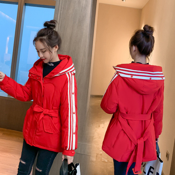 Női alkalmi téli kabát derekán övvel több színben