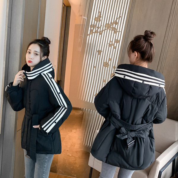 Női alkalmi téli kabát derekán övvel több színben