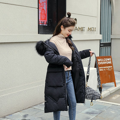 Μοντέρνο μακρύ μοντέλο γυναικείου μπουφάν με κουκούλα και τσέπες σε διάφορα χρώματα