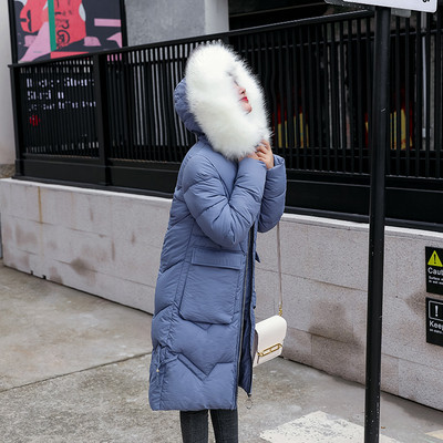 Μοντέρνο μακρύ μοντέλο γυναικείου μπουφάν με κουκούλα και τσέπες σε διάφορα χρώματα