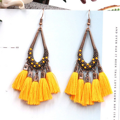 Μοντέρνα γυναικεία σκουλαρίκια με κρόσσια σε τρία χρώματα