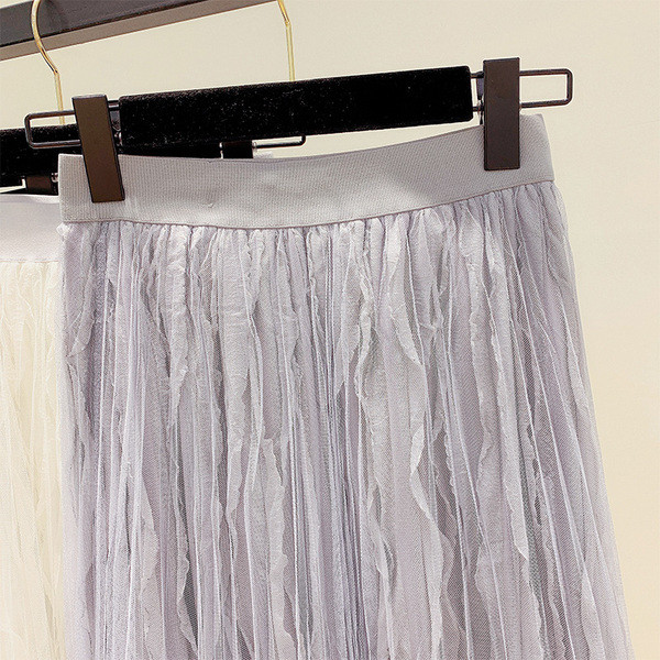 Modern női hosszú szoknya tüllel, három színben