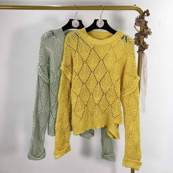 Divatos pulóver vékony kötésből, két színben