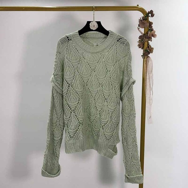 Divatos pulóver vékony kötésből, két színben