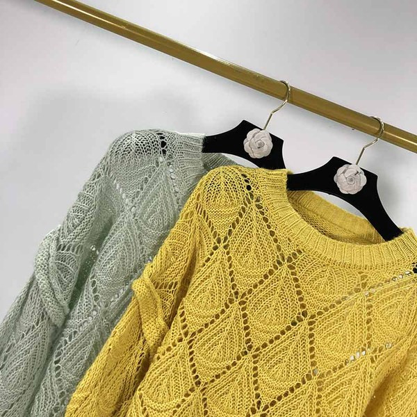 Divatos pulóver vékony kötésből, két színben