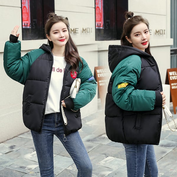 Geaca de iarna dama sport-casual cu gluga in mai multe culori