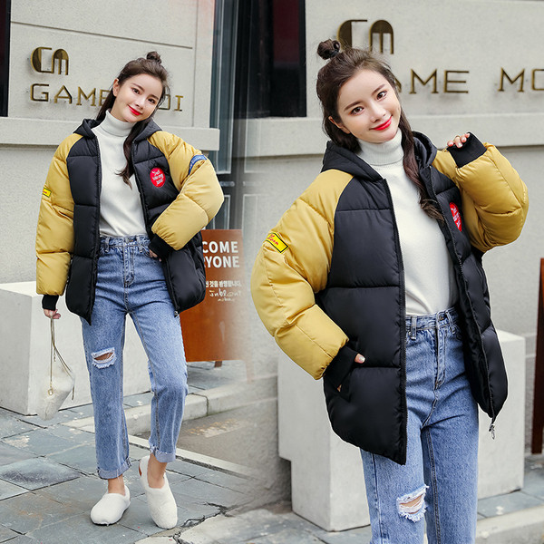 Geaca de iarna dama sport-casual cu gluga in mai multe culori