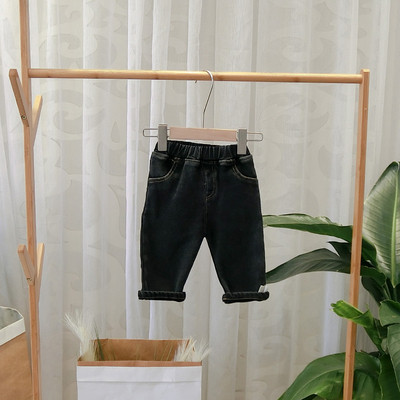 Új modell alkalmi gyerekfarmer fiúknak fekete és kék színben