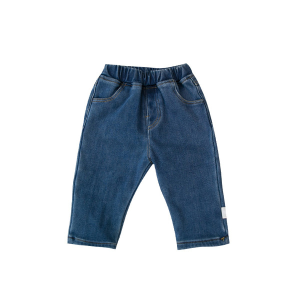 Új modell alkalmi gyerekfarmer fiúknak fekete és kék színben